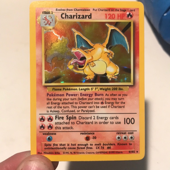 Hollo Charizard Pokemon Card (Base set)